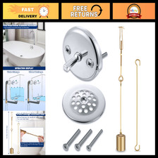 Universal Bathtub Drain Kit with Trip Lever Strainer, Chrome Assembly, Fits Mo