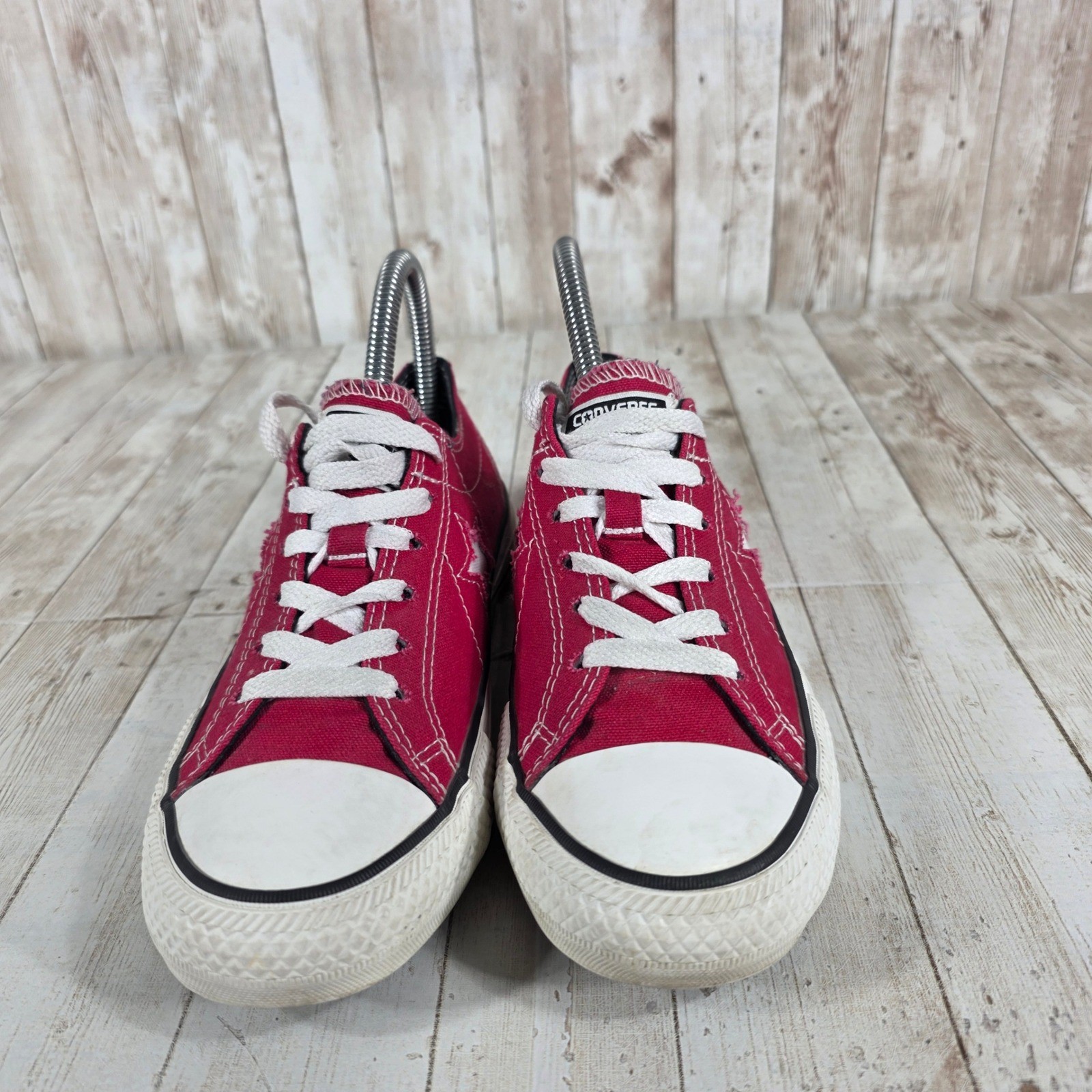 Converse One Star Canvas Low Top Sneakers Fuchsia Pink Women's Size 5.5 thumbnail 4