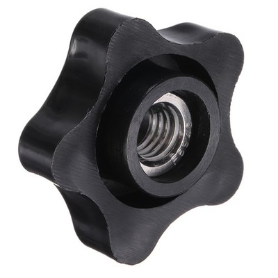 Star Knob 3/8''-16 Fluted Through Hole Knob 6-Star Screw-On Threaded Knob