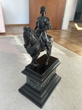 Bartolomeo Colleoni Bronze Figur Reiter Auf Steinsockel Marmor Statue Skulptur