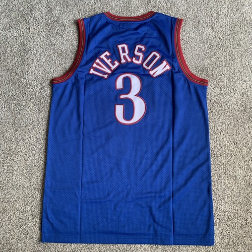 NWT Mitchell & Ness Allen Iverson 1999-00 Blue Jersey Large #3 76ers