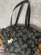 Radley Blue/Yellow Oilskin Bag With  Dog Tag