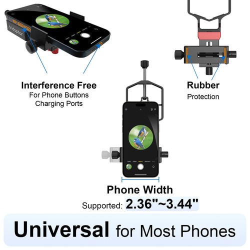 Smartphone Mount for Binocular - Universal Phone Camera Digiscoping Adapter Smartphone Mount for Binocular - Universal Phone Camera Digiscoping Adapter