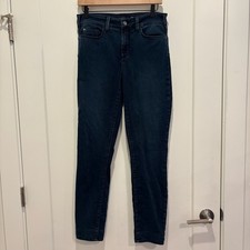 NYDJ Alina Uplift Skinny Jeans Dark Indigo Lift Tuck Technology Size 8