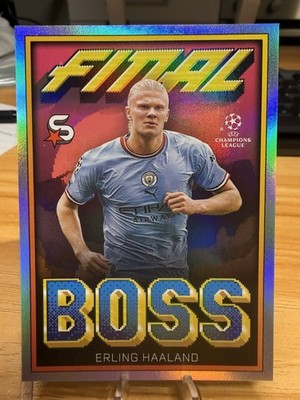 TOPPS SUPERSTARS 22-23 UEFA CHAMPIONS LEAGUE MAN CITY ERLING HAALAND FINAL BOSS