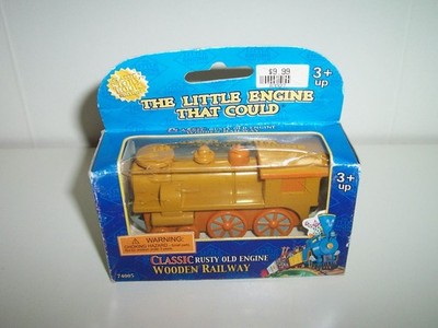 Maxim Wooden The Little Engine that Could Train Jebediah Fits BRIO Thomas