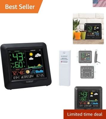 Elegant Color Forecast Station with Large Display   Indoor/Outdoor Monitoring