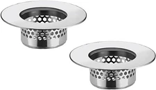 Bathroom Sink Strainer (2 Pack), Bathtub Drain Cover Lavatory Silvery 