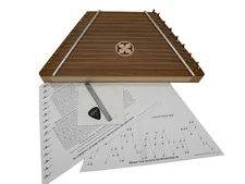 Walnut Lap Harp with Dogwood Flower