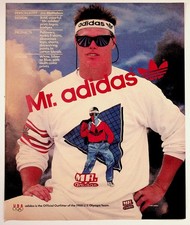 1987 Adidas Mr. adidas Jim McMahon Print Ad 1988 Olympics Vintage Ephemera