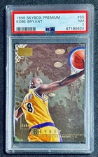 1996 KOBE BRYANT ROOKIE CARD SKYBOX PREMIUM #55 PSA 7 NEAR MINT. rookie card picture