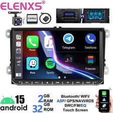 32G Für VW GOLF 5 6 PASSAT Touran EOS Android 15 Carplay Autoradio GPS NAVI RDS