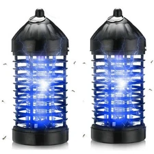 2 PACKS Electric LED Mosquito Killer Light Bug Fly Insect Pest Zapper Trap Lamp
