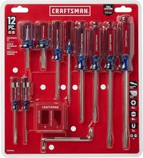 Craftsman 12 Pc Screwdriver Set Phillips Slotted Magnetizer New Cmht65044