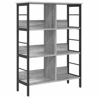 BüCherregal Sonoma Eiche Grau 82X32X112 Cm Standregal Holzwerkstoff