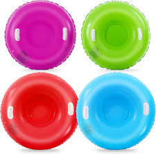 4 Pack 36'' 40'' 47'' Snow Tube Inflatable Snow Sleds Heavy Duty Sleds Adults fo