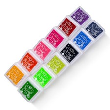Ink Pad 12 Colors Washable Stamp Pad For Kids Craft Finger Paint DIY Art