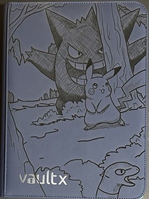 Pokemon Gengar Pikachu Laser Engraved 9 Pocket Vault X Zipper Binder