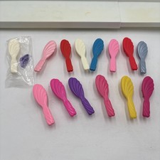 Barbie Doll Vintage Shell Hair Brush 1990's Assorted Colors Brushes 14-piece