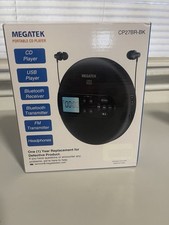 CP27BR Portable CD Player Bluetooth for Car with FM Transmitter, USB, AUX,