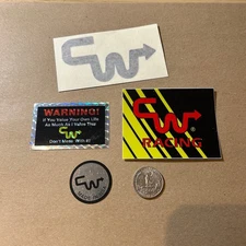 4x CW Racing BMX Stickers Dyno Hutch GT Redline Skyway Kuwahara Haro SE JMC Coin