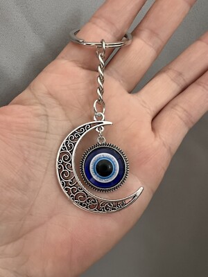 Evil Eye Keychain, Evil Eye Protection Keychain Silver, Gift Ideas