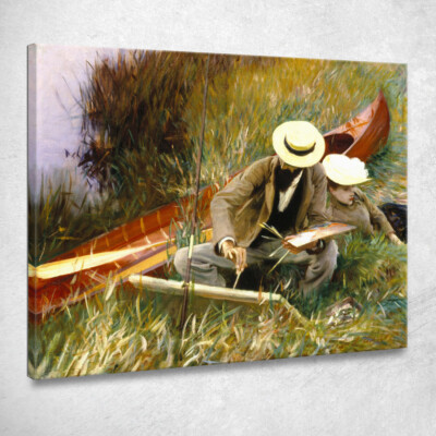 Ein Studio im Freien John Singer Sargent, jss15 Leinwandbild