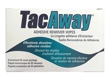 Tacaway Adhesive Remover Wipes 50 Count Non Acetone Surface Cleaning Wipes