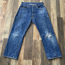 Levi's 501XX Big E Redline Selvedge Blue Jeans Actual fit W30 L27 Vintage 60s