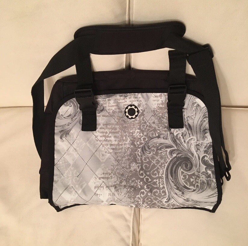 NWOT Made In USA 15”x12”x5” Black/Gray Messenger Shoulder