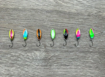TROUT AREA BAIT'S 7er Set Dohna Form 1,5g Trout Spoon Forellenblinker Japanblinker