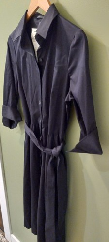 VESTIDO POLO LANDS'END CUELLO CUELLO MANGA 3/4 Negro, Nuevo Talla 8 Abotonable - Imagen 4 de 6