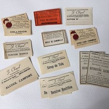 20 ETIQUETTES PHARMACIE 1900 Différents Modèles PHARMACY LABELS NANTES