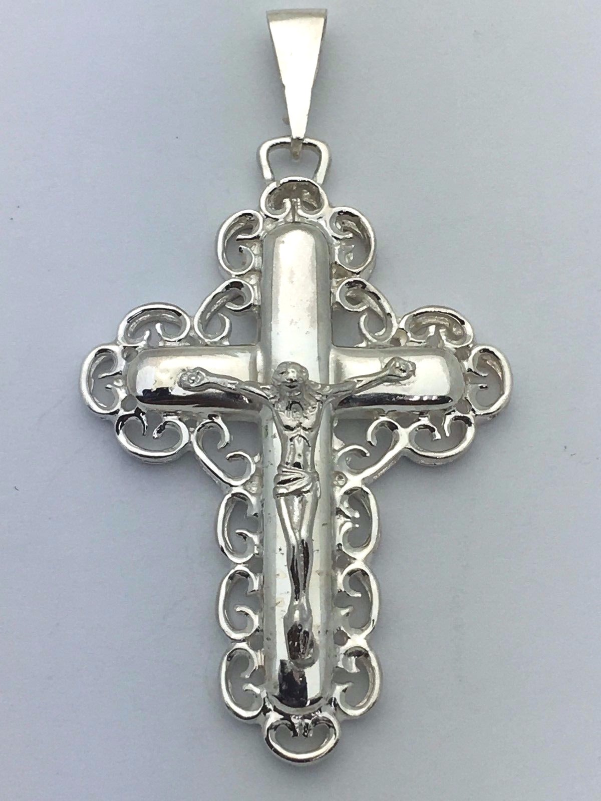 925 Sterling Silver Christian Jesus Christ Catholic Crucifix Cross ...