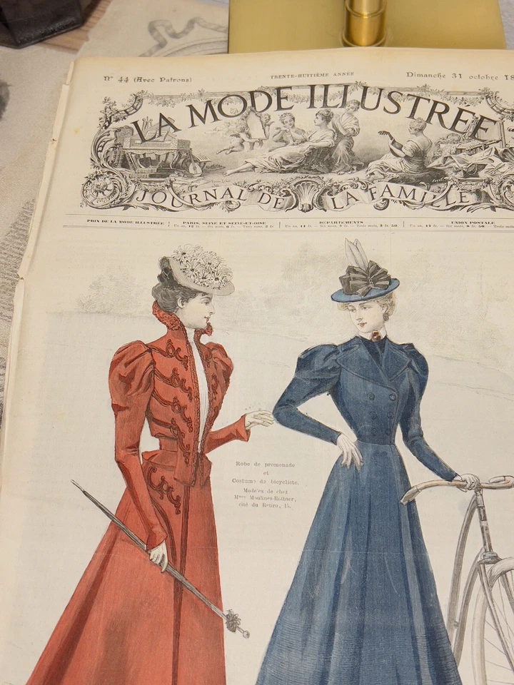 LA MODE ILLUSTREE ZEITSCHRIFT 1897 VINTAGE JOURNAL RETRO MAGAZIN FRANCE PARIS - Bild 4 von 4