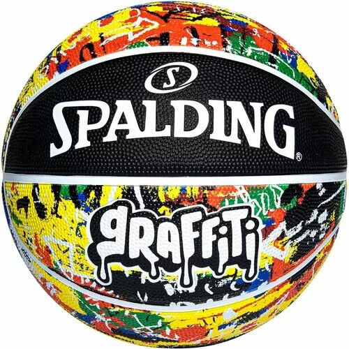Balle Basquet Spalding Graffitti NBA N°7. Rainbow design - Photo 1 sur 5