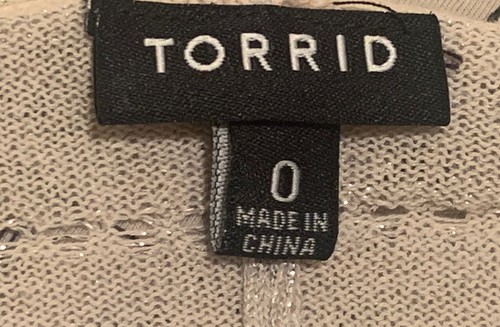 Torrid Size 0 Tan Dolman Shimmer Pullover Sweater Shirt Top - Picture 3 of 3