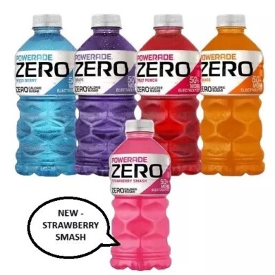 Powerade Zero VARIETY Sports Drink 0 Calorie 28 Oz Pack of 10 Flavors vary