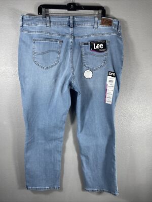 LEE Regular Fit Straight Leg Jeans Women's Size 10W Petite Mid