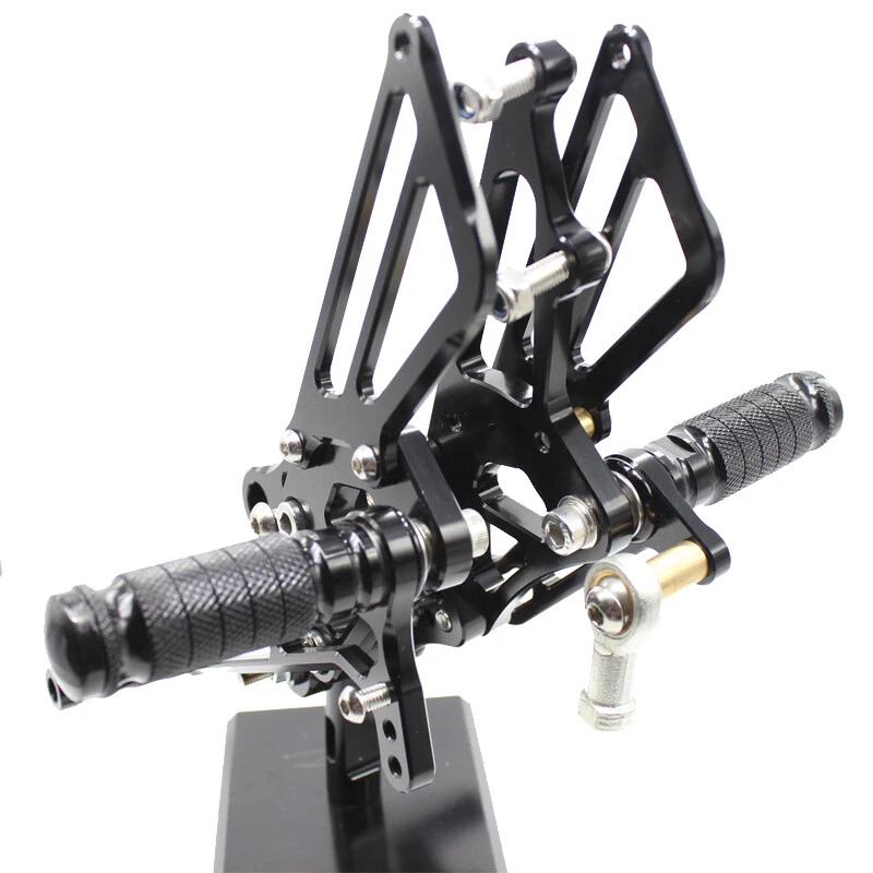 Para ZX12R 2000-2001 CNC Ajuste Trasero Estriberas Reposapiés Pedales Reposapiés Negro Foto 4 de 4