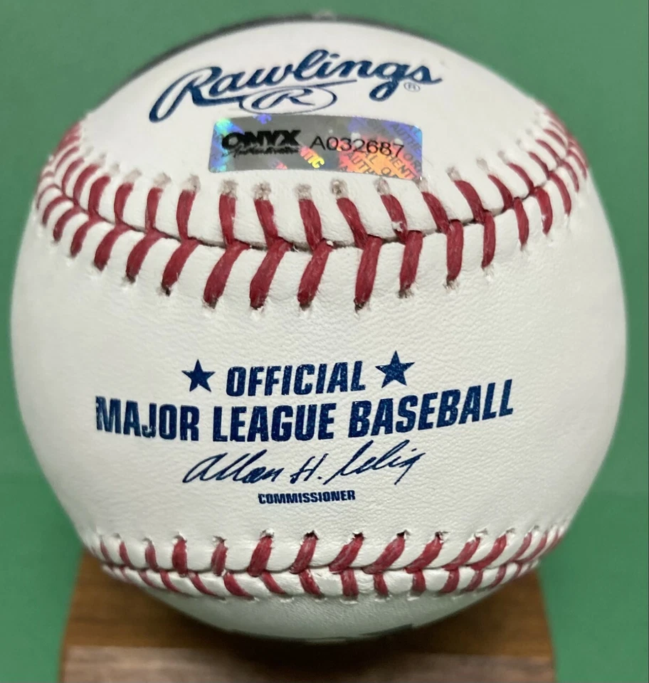 ROBERT STEPHENSON FIRMADO RAWLINGS OML BÉISBOL (MANFRED) con certificado de autenticidad ONYX - ROCKIES Foto 2 de 3