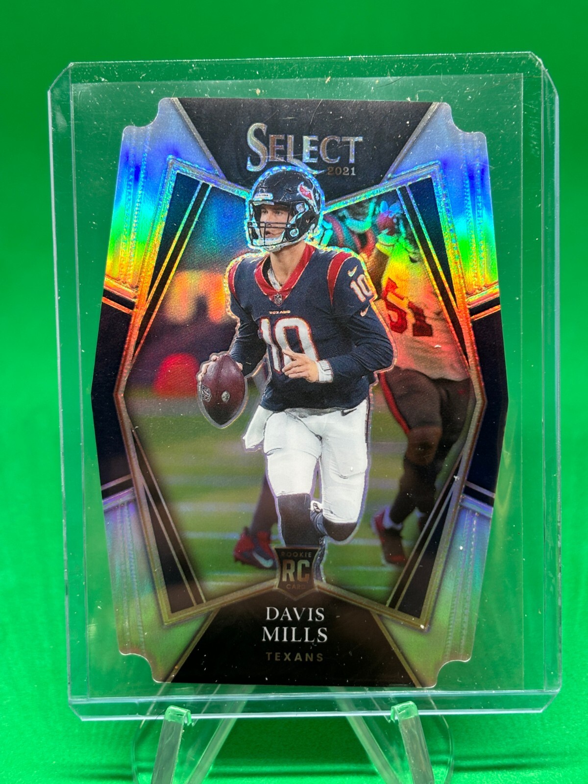2021 Select #165 Davis Mills Premier Level Silver Die-Cut Houston Texans RC