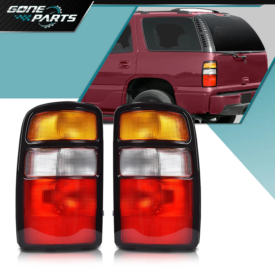 Luces traseras rojas izquierda y derecha aptas para Chevy Suburban Tahoe GMC Yukon 2000-2006 Foto 2 de 4