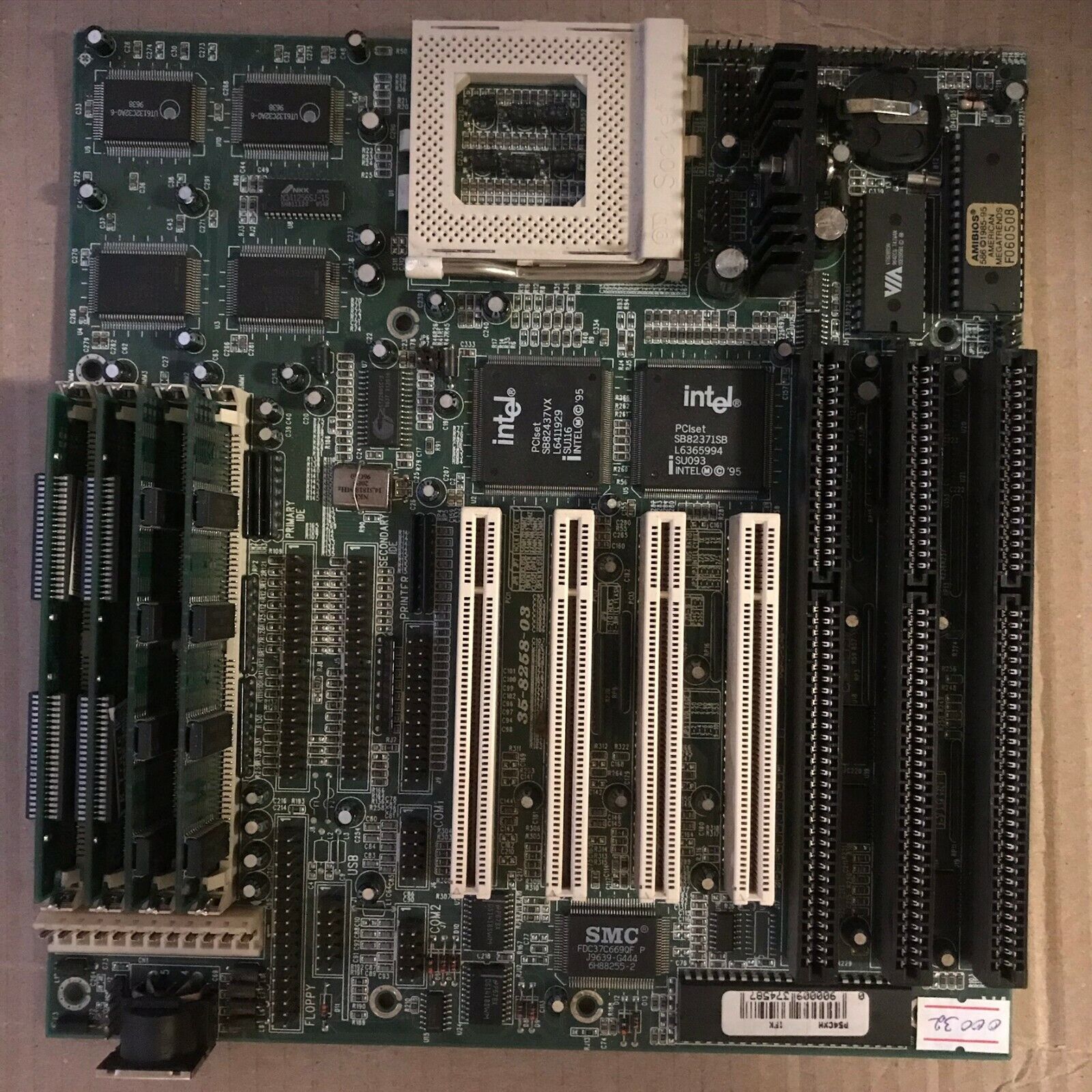 Motherboard PC PARTNER 35-8258-03 socket 7 +RAM =TESTED=