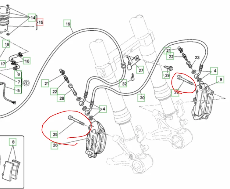 Pernos de montaje pinza de freno delantero perforado titanio Ducati 848 07-13 Ti Prolite Foto 2 de 3
