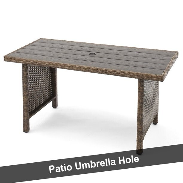 BH&G Brookbury 5Piece Outdoor Furniture Wicker Patio Sectional Dining