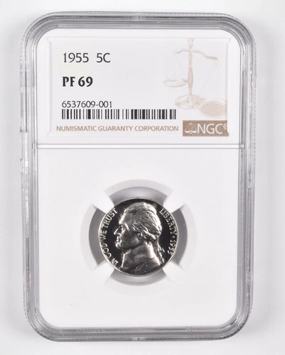 PF69 1955 Jefferson Nickel NGC PR Proof Brown Label