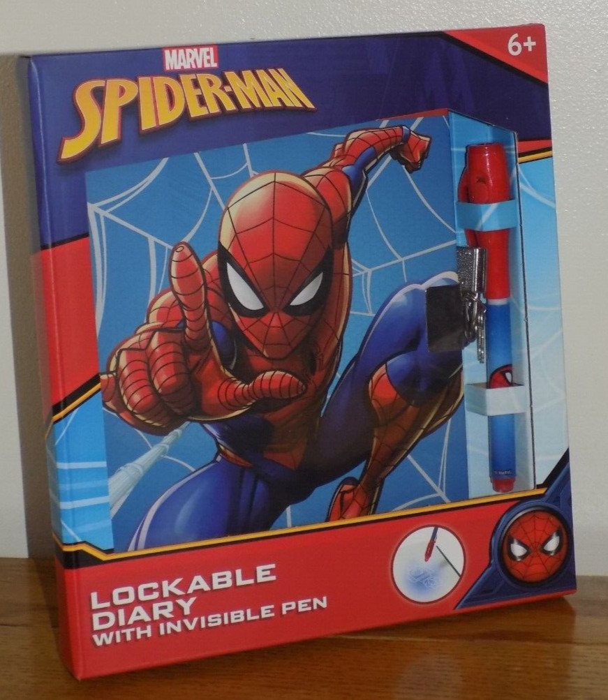Marvel Spiderman Lockable Diary With Invisible Pen  - BRAND NEW