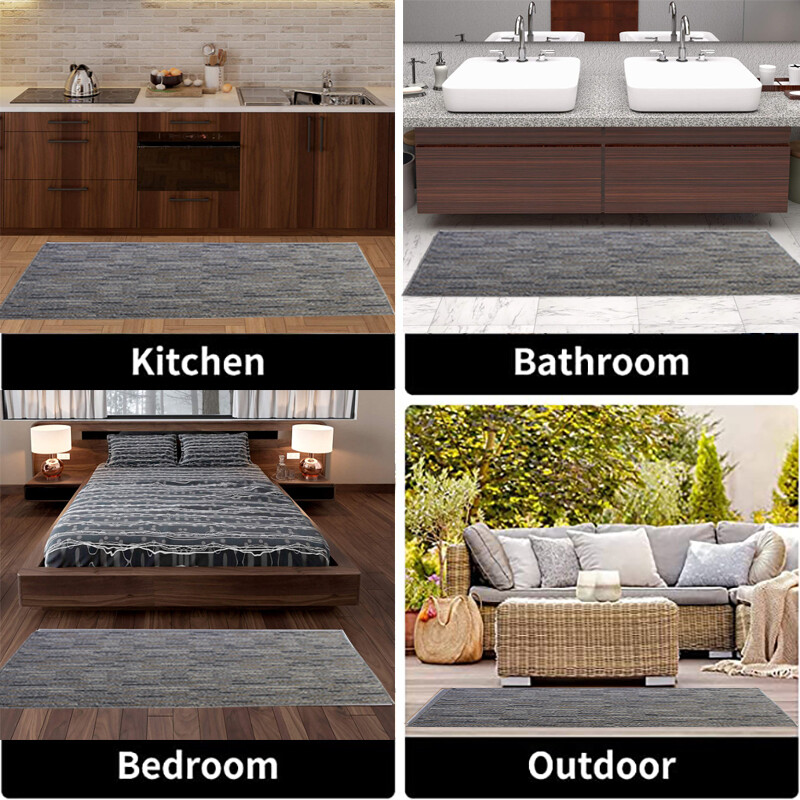 NonSlip Home Kitchen Door Mat Machine Washable Floor Rug Carpet Thick