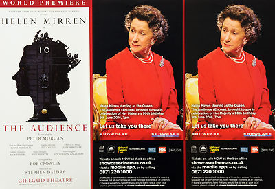 HELEN MIRREN DAS PUBLIKUM GIELGUD THEATER & CINO FLYER QUEEN ELIZABETH 11 